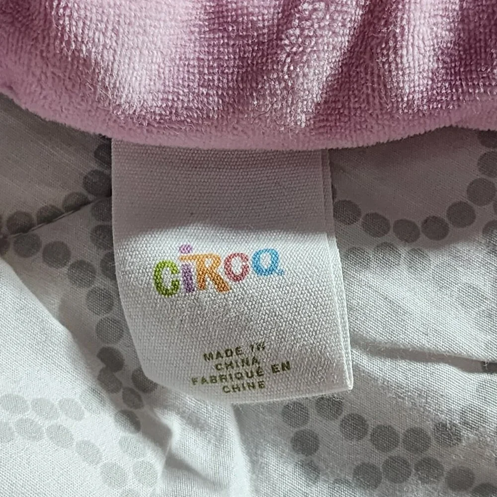 Circo Pink Gray White Zig Zag Diamond Fleece Trim Baby Comforter 30x40